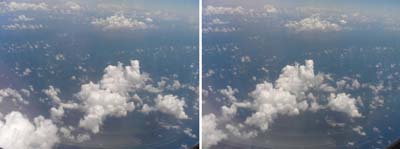 上海上空の雲