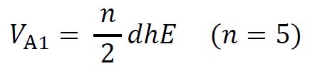 V_A1=  n/2 dhE     (n=5)