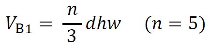 V_B1=  n/3 dhw     (n=5)
