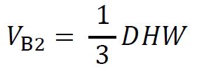 V_B2=  1/3 DHW