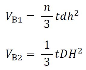 V_B1=  n/3 tdh^2