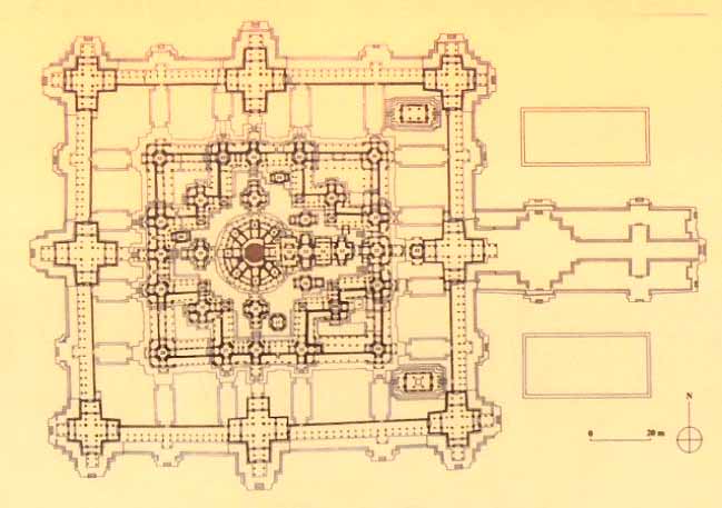 Map (plan) / Prasat Bayon / Angkor Thom / Siem Reap / Cambodia